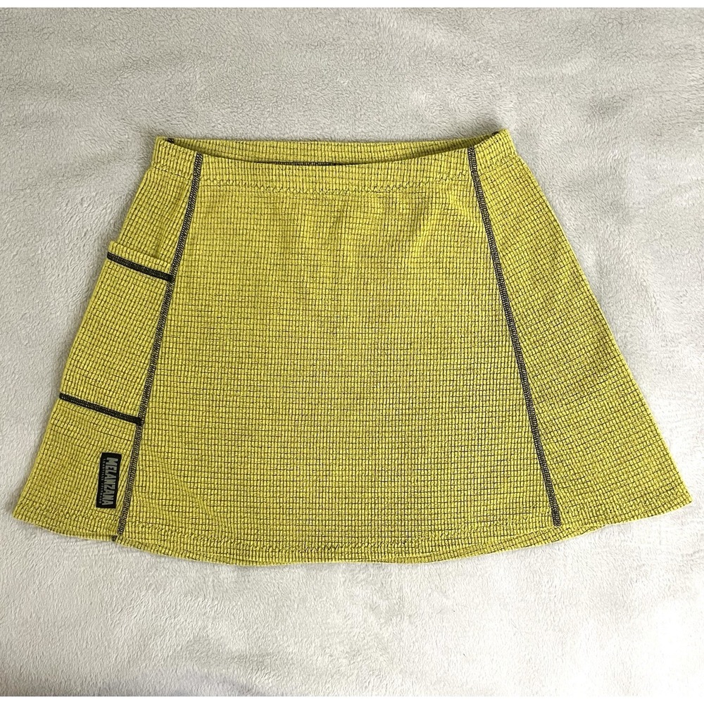 Melanzana Size Small Guac Green Mini Skirt Microgrid Gorpcore Hiking Sustainable